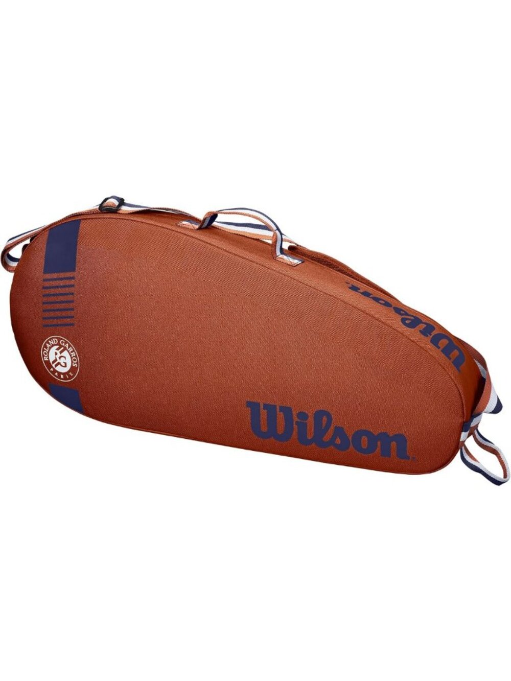 Tennis Racket Bag for 3 Rackets - Clay/Navy, Durable & Stylish Storage Solution - Picture 2 of 2